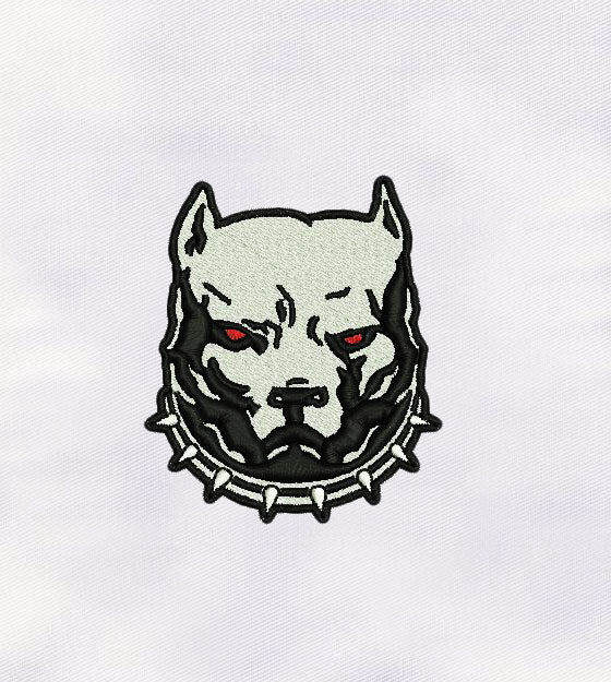 Staffy Face Embroidery Design