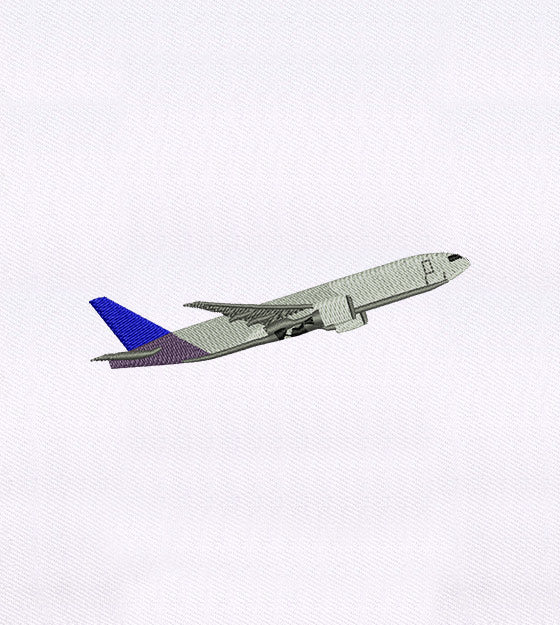 Taking-Off Airplane Machine Embroidery Design