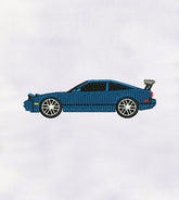 Blue Stylish Car Machine Embroidery Design
