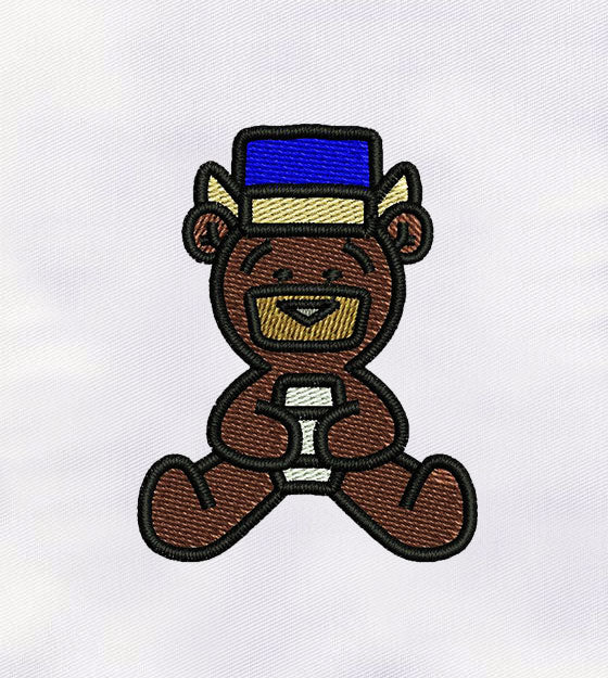 Cute Teddy Bear Machine Embroidery Design