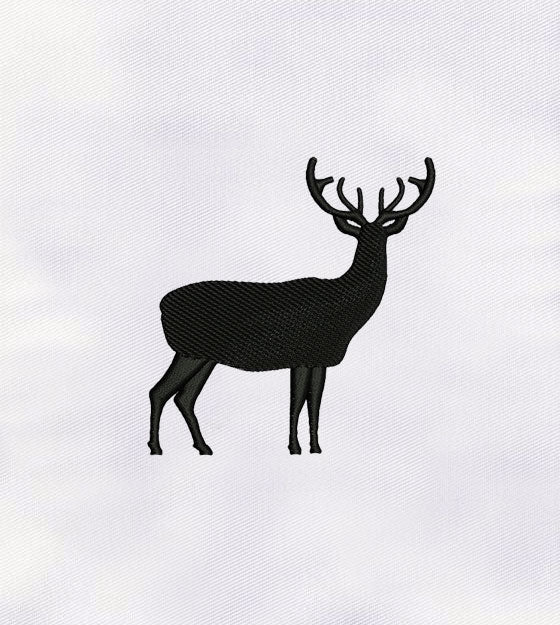 Black Deer Embroidery Design