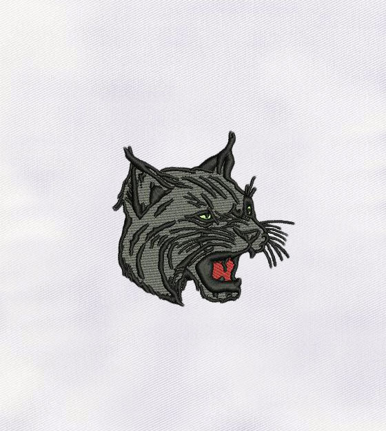 Wild Cat Embroidery Design