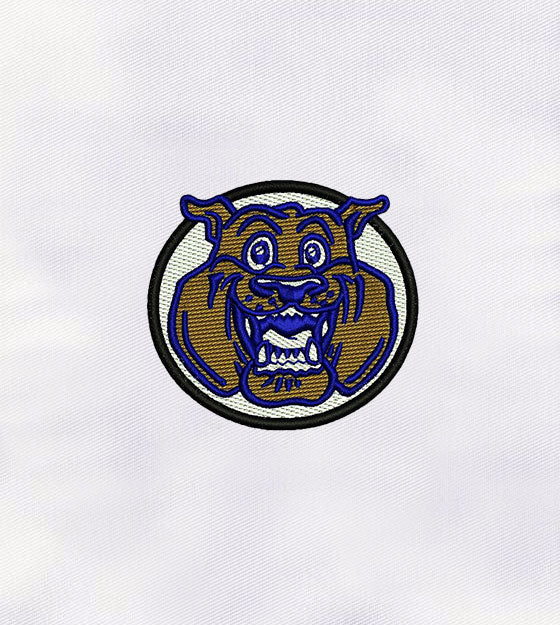 Bulldog Face Machine Embroidery Design