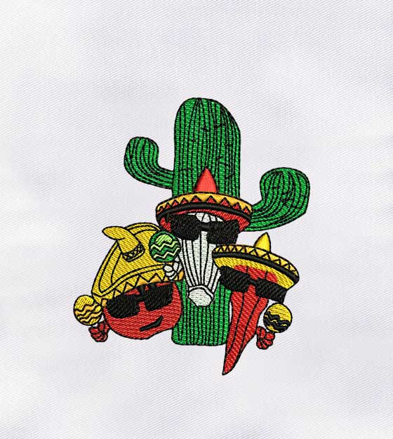 Amuse Saguaro Plant Embroidery Design