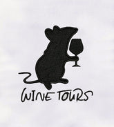 Black Rat with Wine Embroidery Design