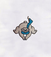 Jumping Polar Bear Embroidery Design