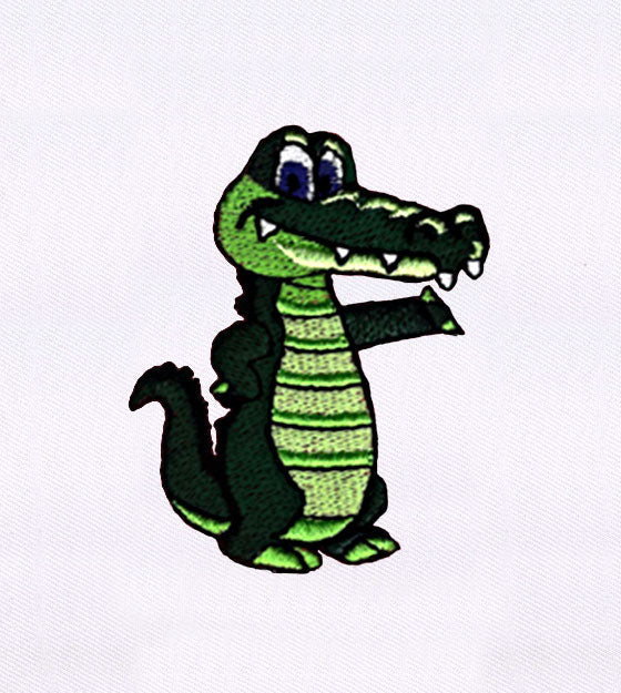 Vibrant and Playful Little Alligator Embroidery Design