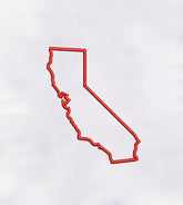 California Map Machine Embroidery Design