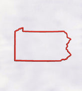 Pennsylvania Map Machine Embroidery Design