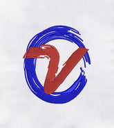 Fancy V Alphabet Logo Embroidery Design
