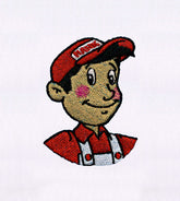 Cute Little Blushed Out Boy Embroidery Design