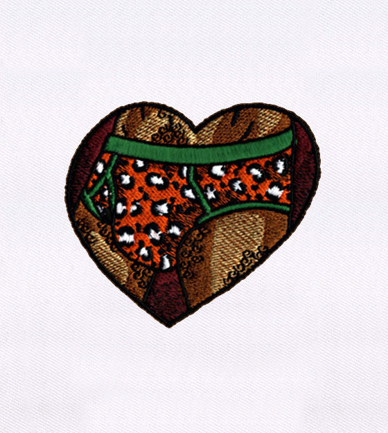 Cheeky Man in Leopard Underwear Embroidery Design