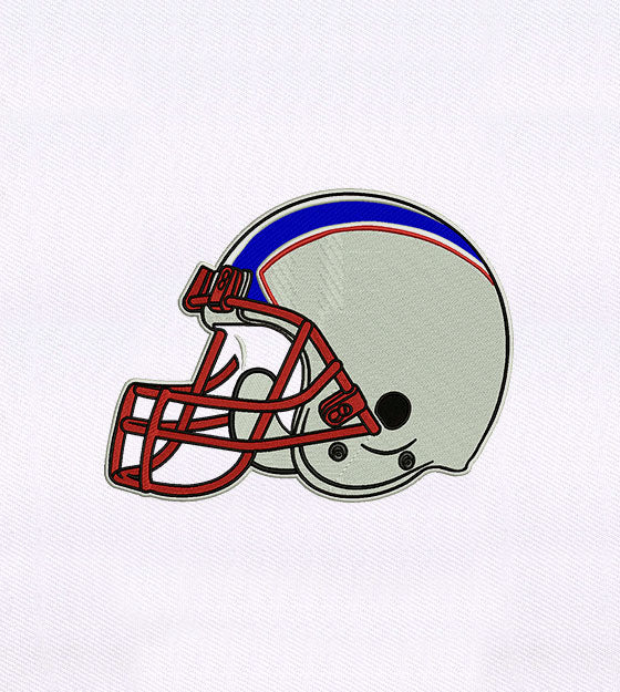 Red, White and Blue Football Helmet Embroidery Design