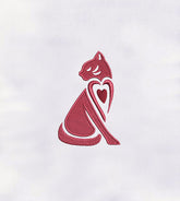 Pink Cat Machine Embroidery Design