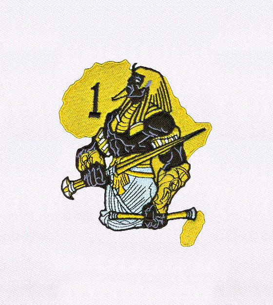 Ancient Egyptian Warrior Servant Embroidery Design
