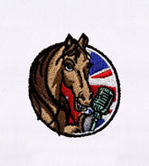 British Radio Jockey Horse Embroidery Design
