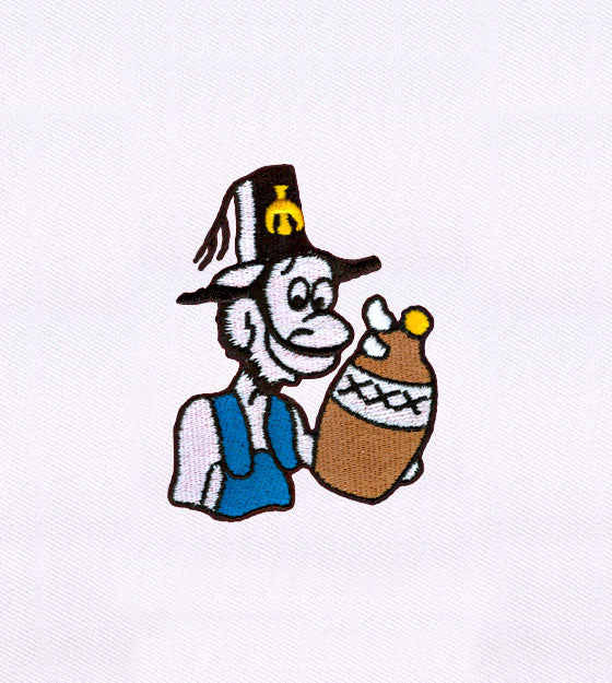 Alcohol Chugging Hillbilly Man Embroidery Design