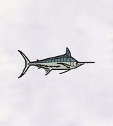 Atlantic Blue Marlin Fish Embroidery Design