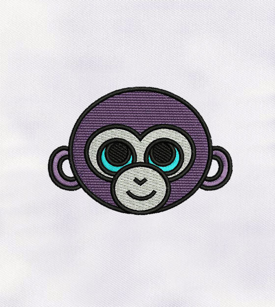 Fancy Monkey Face Machine Embroidery Design