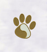 Brown Paw Embroidery Design
