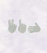 Hand Signs Machine Embroidery Design