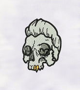 Hairy Skull Machine Embroidery Design