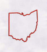 Ohio Map Outline Machine Embroidery Design