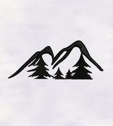 Black Mountains and Trees Machine Embroidery Design