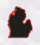 Beautiful Michigan State Map Embroidery Design