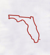 Fantastic Florida Map Outline Embroidery Design