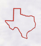 Red Border Line Map Machine Embroidery Design