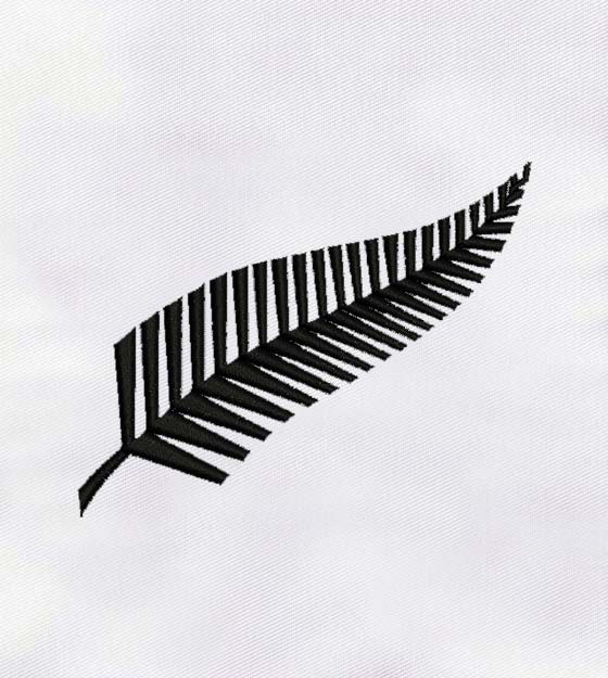 Symbol of New Zealand Silver Fern Embroidery Design
