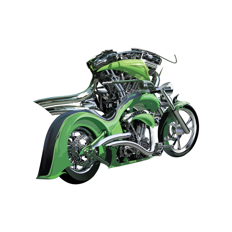 Free Green Heavy Motorbike Vector Design