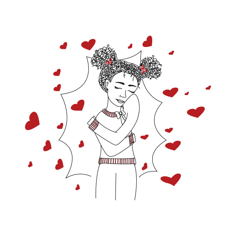 Free Charming Line Art Girl Vector Design