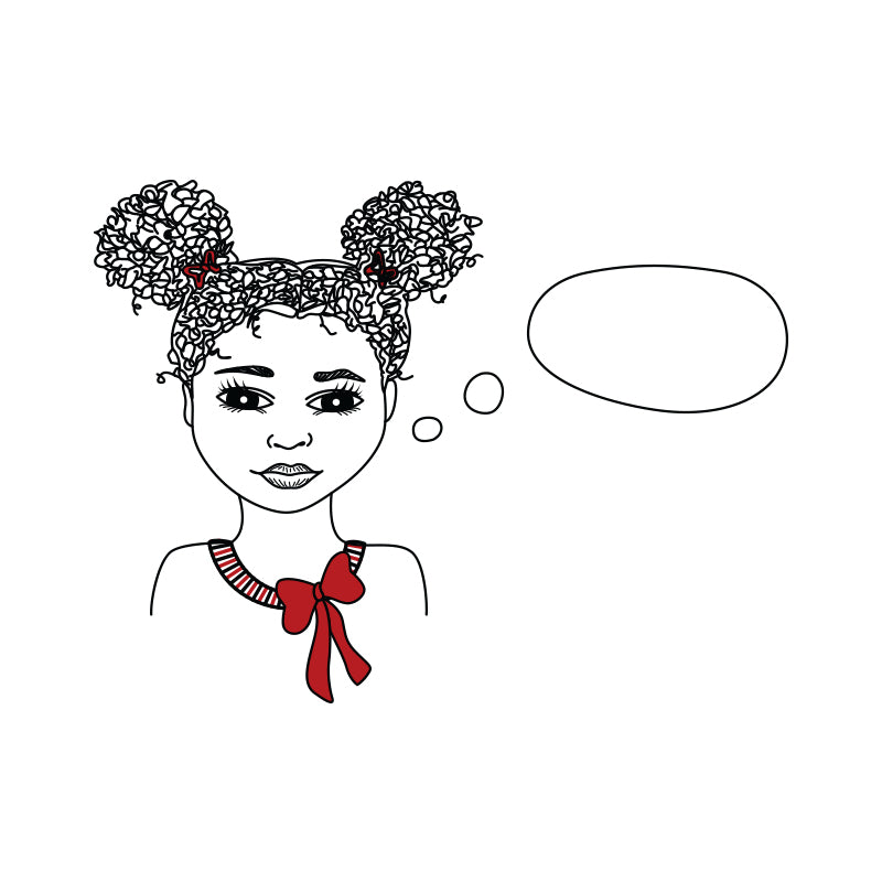 Free Innocent Line Art Girl Vector Design