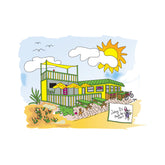 Free Beautiful Beach Hut Vector Design