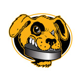 Free Doggy Hockey Party Vector Design