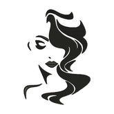 Seductive Woman Face Silhouette Embroidery Design