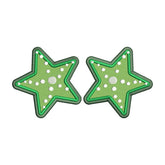 Green Stars Embroidery Design