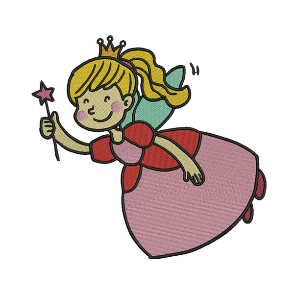 Enchanting and Cute Fairy Embroidery Design