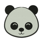 Cute Smiling Panda Bear Face Embroidery Design