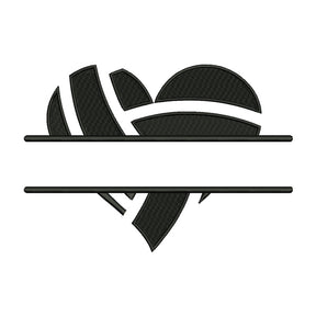 Basketball Heart Embroidery Design