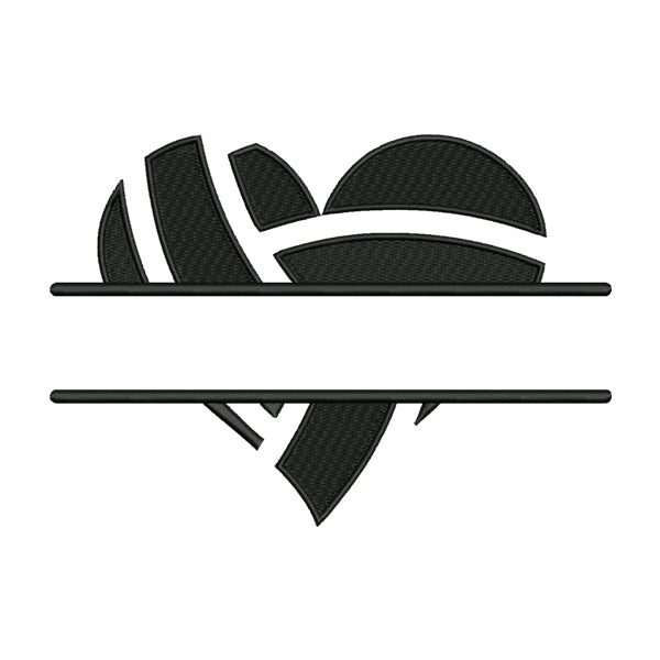 Basketball Heart Embroidery Design