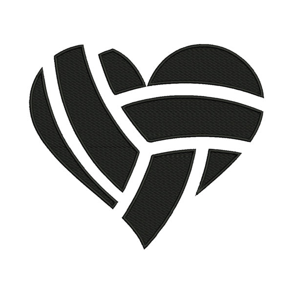 Basketball Heart Embroidery Design – Sports