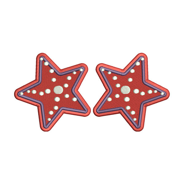 Red Star Embroidery Design
