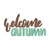 Welcome Autumn Embroidery Design