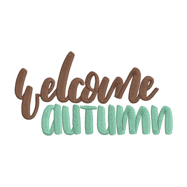Welcome Autumn Embroidery Design