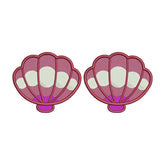 Seashell Embroidery Design – Pink & White Ocean Shell Machine Embroidery File