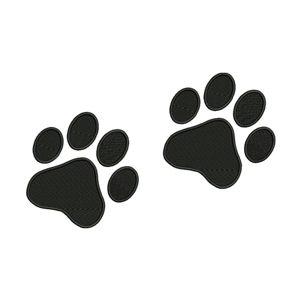 Silhouette Bear Paws Embroidery Design