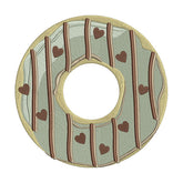 Delicious Dessert Heart Sprinkled Donut Embroidery Design